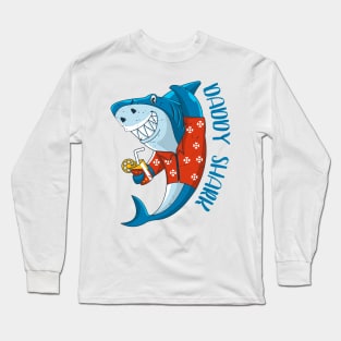 Dady shark Funny Gift for Dad Long Sleeve T-Shirt